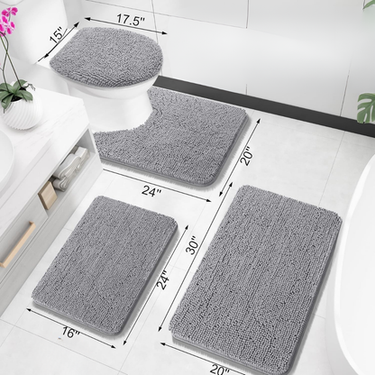 Maja – Extremt absorberande badrumsinredning i chenille med halkfri baksida