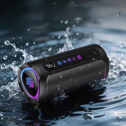 Felix – Vattentät trådlös Bluetooth-högtalare med dynamisk RGB-belysning och stereoljud