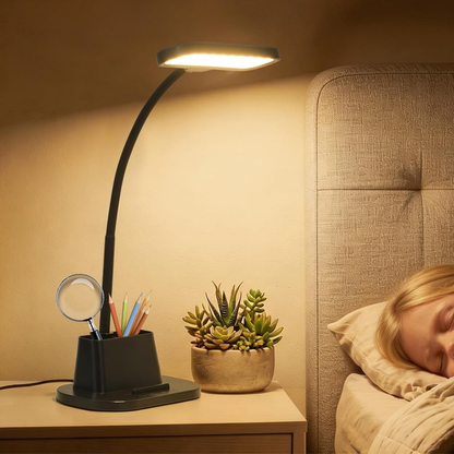 Oliver – Multifunktionell LED-skrivbordslampa med pennhållare och justerbar belysning