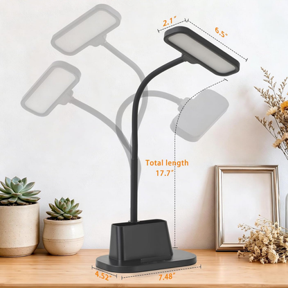 Oliver – Multifunktionell LED-skrivbordslampa med pennhållare och justerbar belysning